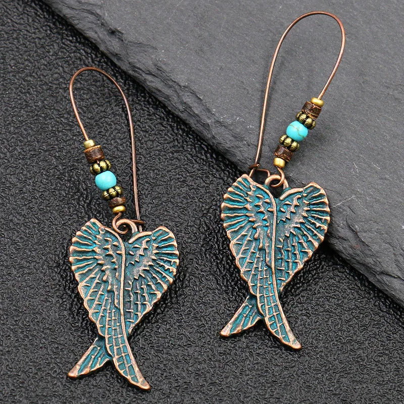 Ethnic Vintage Bohemia Big Ear Hook Drop Earrings