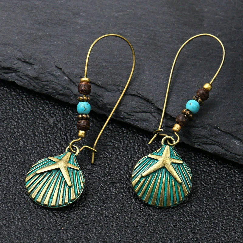 Ethnic Vintage Bohemia Big Ear Hook Drop Earrings