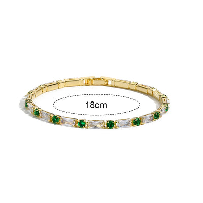 Luxury Emerald Cubic Zirconia CZ Tennis Bracelets
