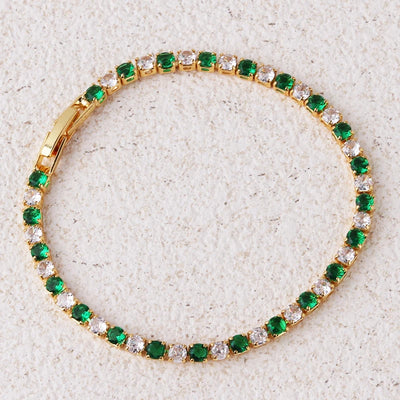 Luxury Emerald Cubic Zirconia CZ Tennis Bracelets
