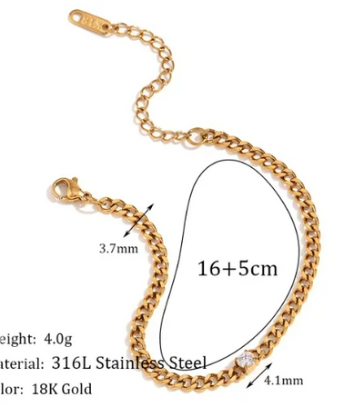 Stainless Steel Bohemian Style Personalized Anklet
