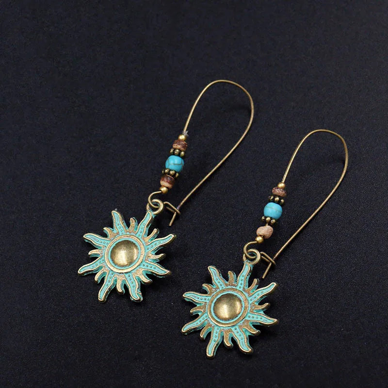 Ethnic Vintage Bohemia Big Ear Hook Drop Earrings