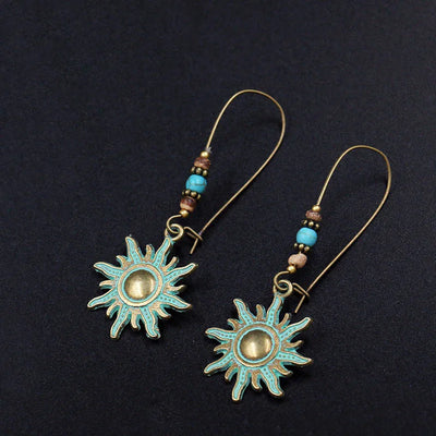 Ethnic Vintage Bohemia Big Ear Hook Drop Earrings