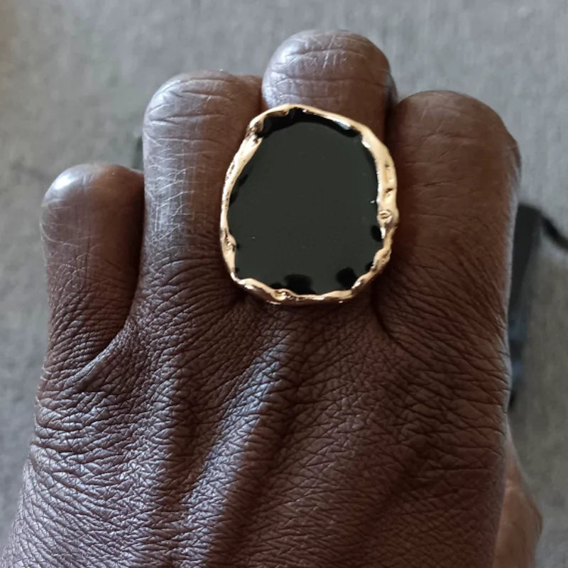 Tocona Bohemian Black Stone Joint Ring