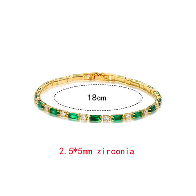 Luxury Emerald Cubic Zirconia CZ Tennis Bracelets