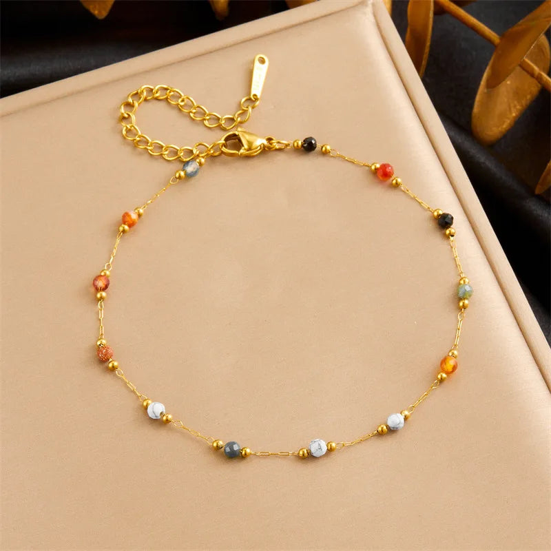 Natural Colored Beads Bracelet