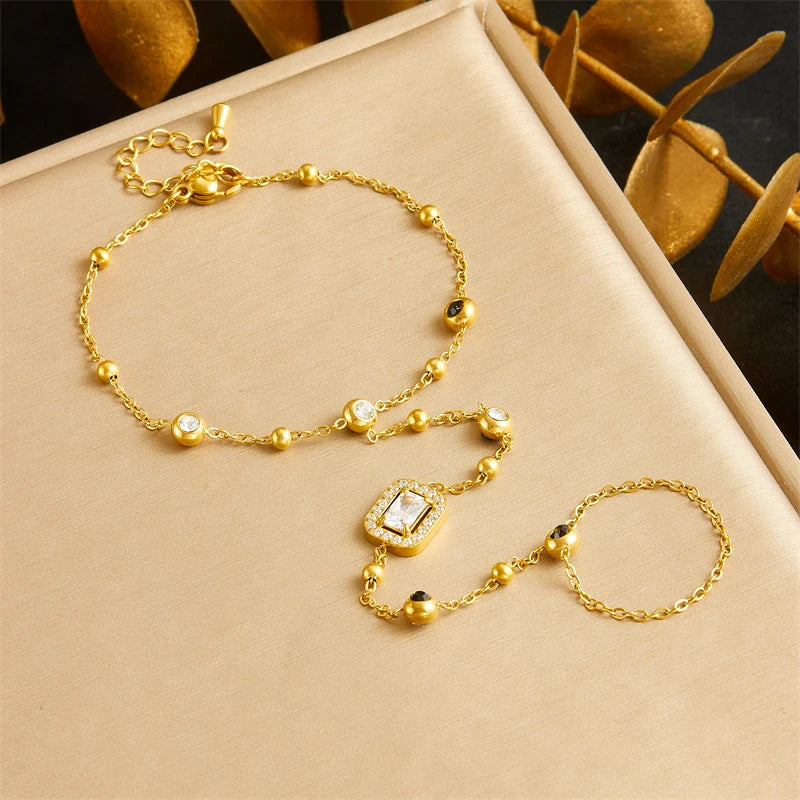 Emerald Love Rhinestone Bracelet