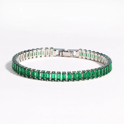Luxury Emerald Cubic Zirconia CZ Tennis Bracelets