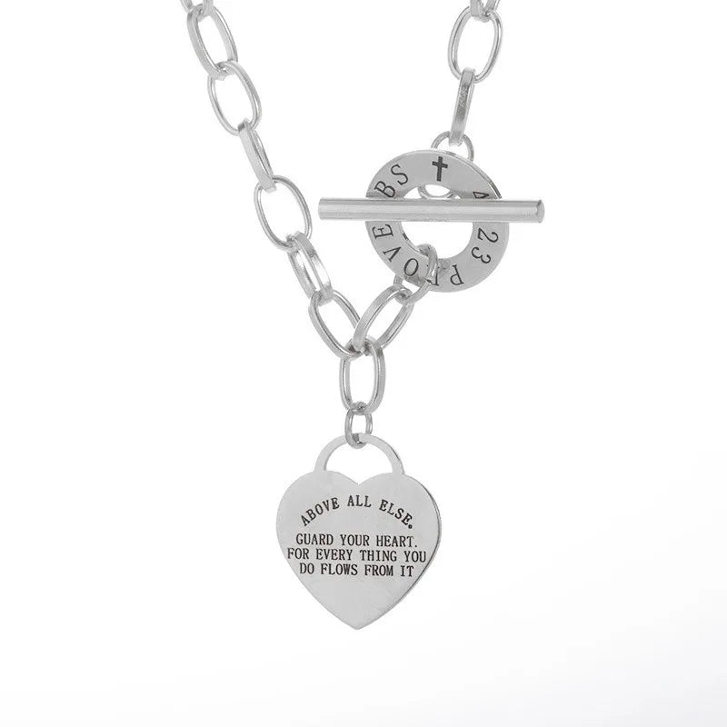 Stainless Steel Love Heart Necklace