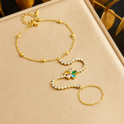 Emerald Love Rhinestone Bracelet