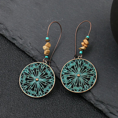 Ethnic Vintage Bohemia Big Ear Hook Drop Earrings