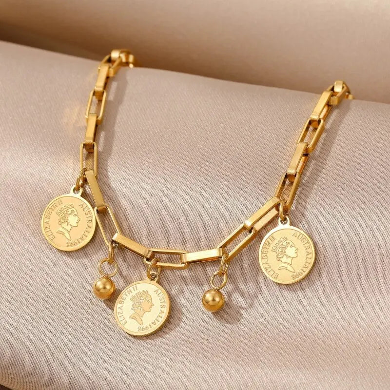 1pcs Gold-color Bracelet Ladies Hip Hop Style