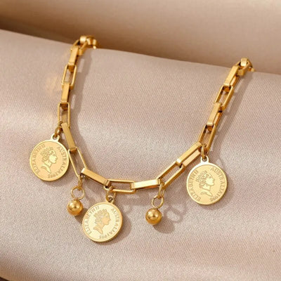 1pcs Gold-color Bracelet Ladies Hip Hop Style