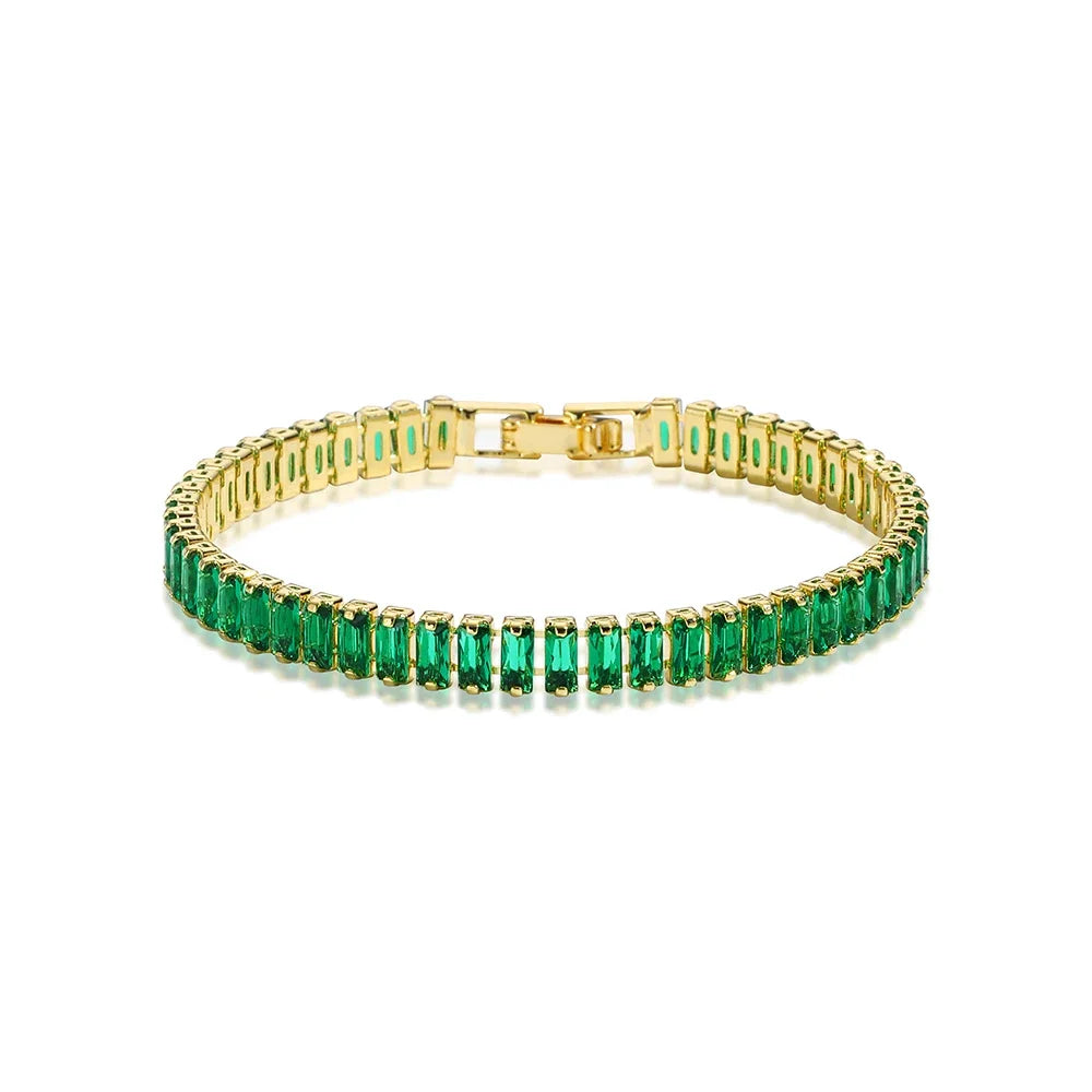 Luxury Emerald Cubic Zirconia CZ Tennis Bracelets