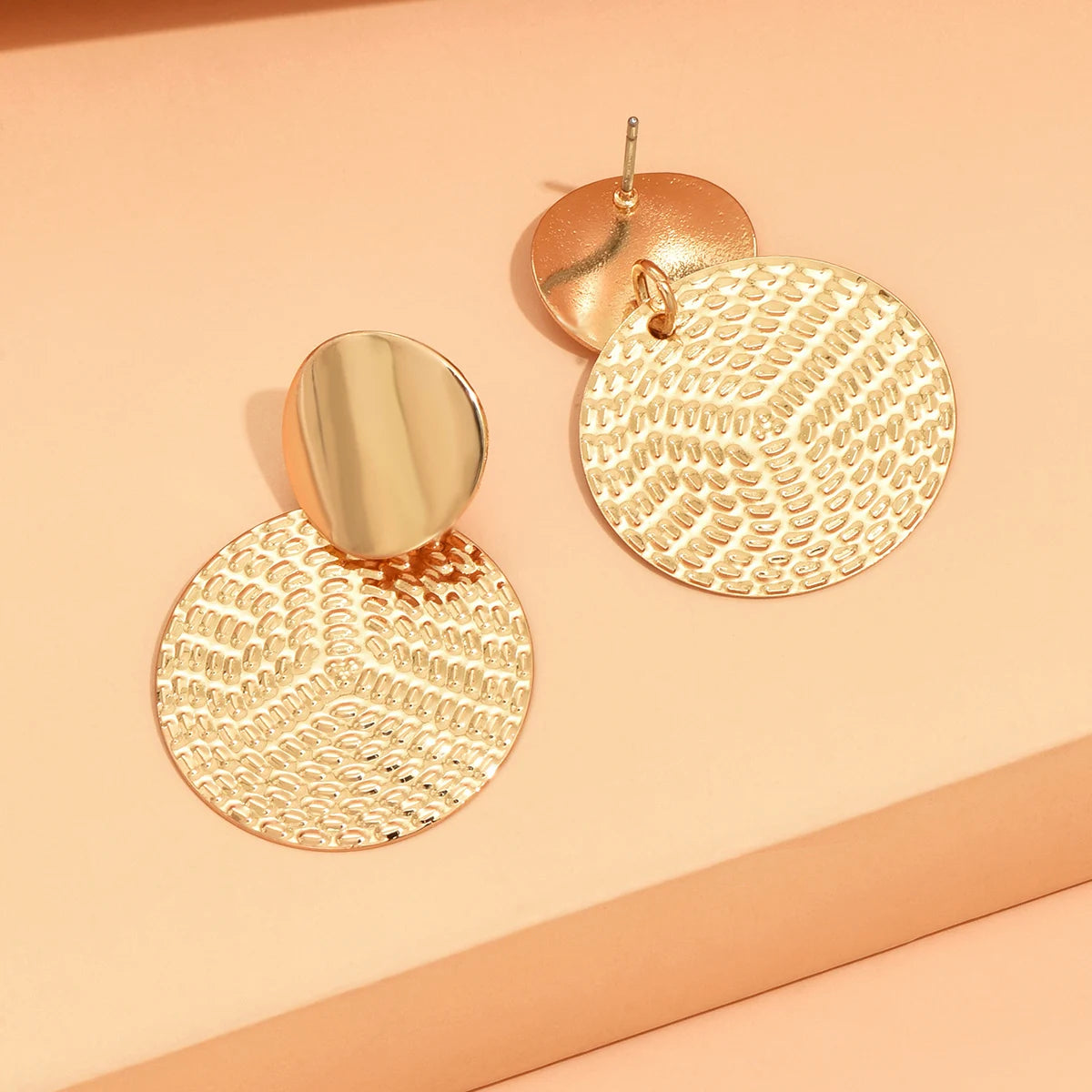 Bohemia Trendy Geometric Metal Round Earrings