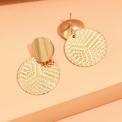 Bohemia Trendy Geometric Metal Round Earrings