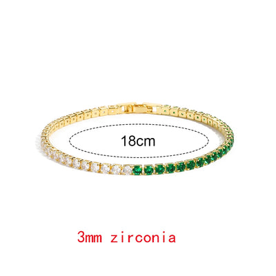 Luxury Emerald Cubic Zirconia CZ Tennis Bracelets