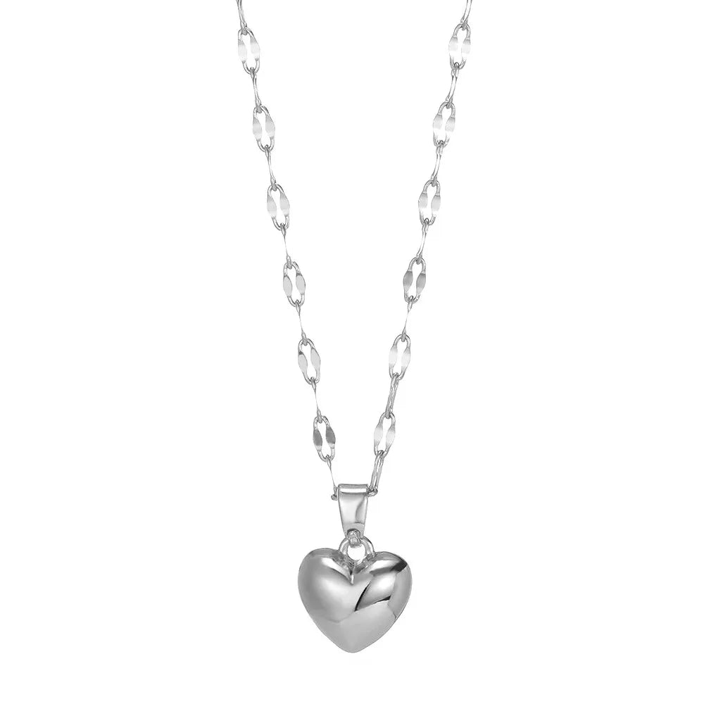 Stainless Steel Love Heart Necklace