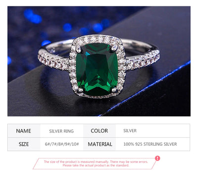 Vintage Radiant Emerald Ring