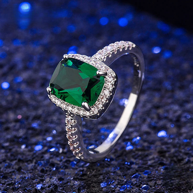Vintage Radiant Emerald Ring