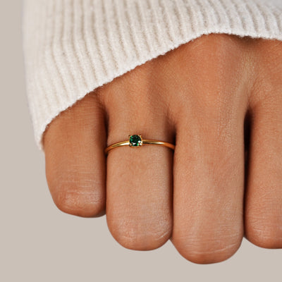 Birthstone gold rings