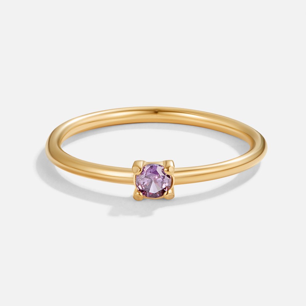 Birthstone gold rings