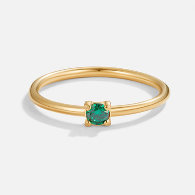 Birthstone gold rings