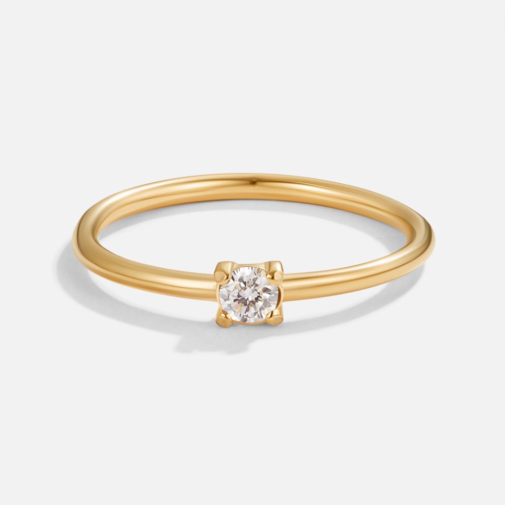 Birthstone gold rings