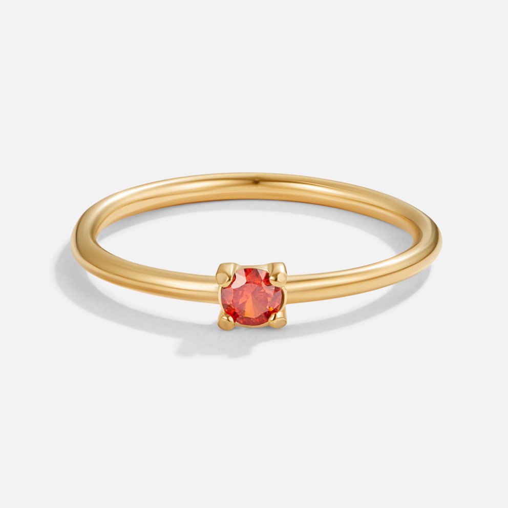 Birthstone gold rings