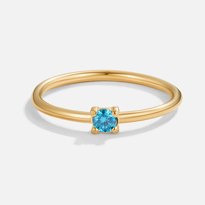 Birthstone gold rings
