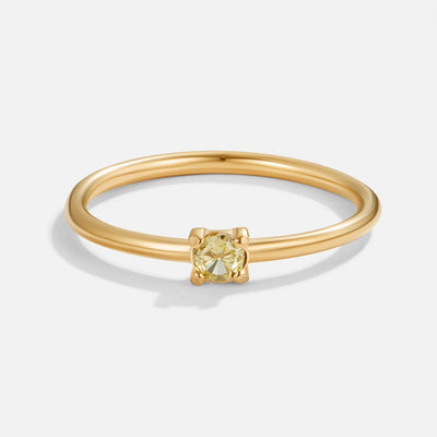 Birthstone gold rings