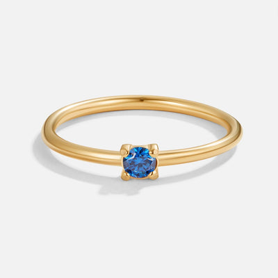 Birthstone gold rings