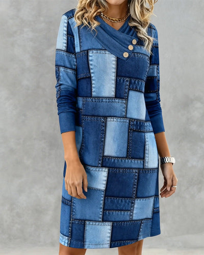 Harper | Patchwork Denim Dress