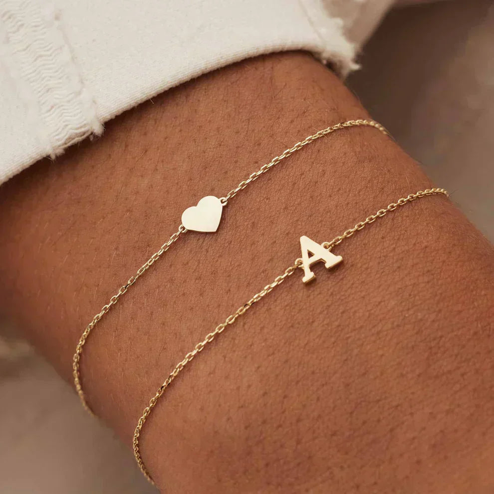 Vita Signa Personalized Initial Bracelet in 14k Gold