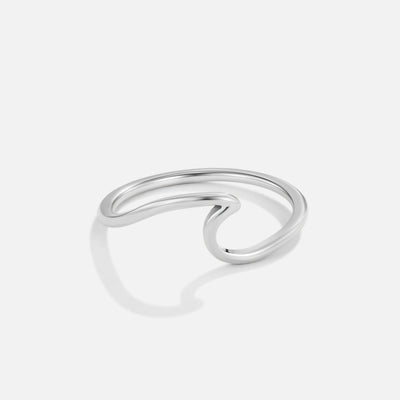 Imari silver wave ring