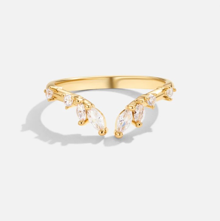 Frieden - Crystal Gold Wine Ring