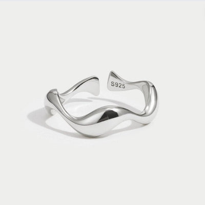Silver wave ring