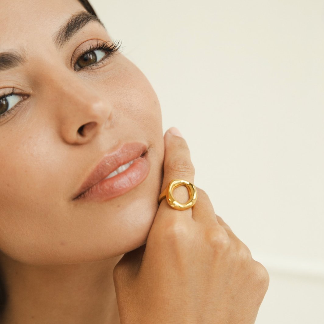 Vina Molten Gold Ring