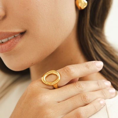 Vina Molten Gold Ring